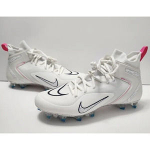 Nike Alpha Huarache 8 Elite LAX Cleats White Lacrosse | Men's SZ 5 or Women 6.5